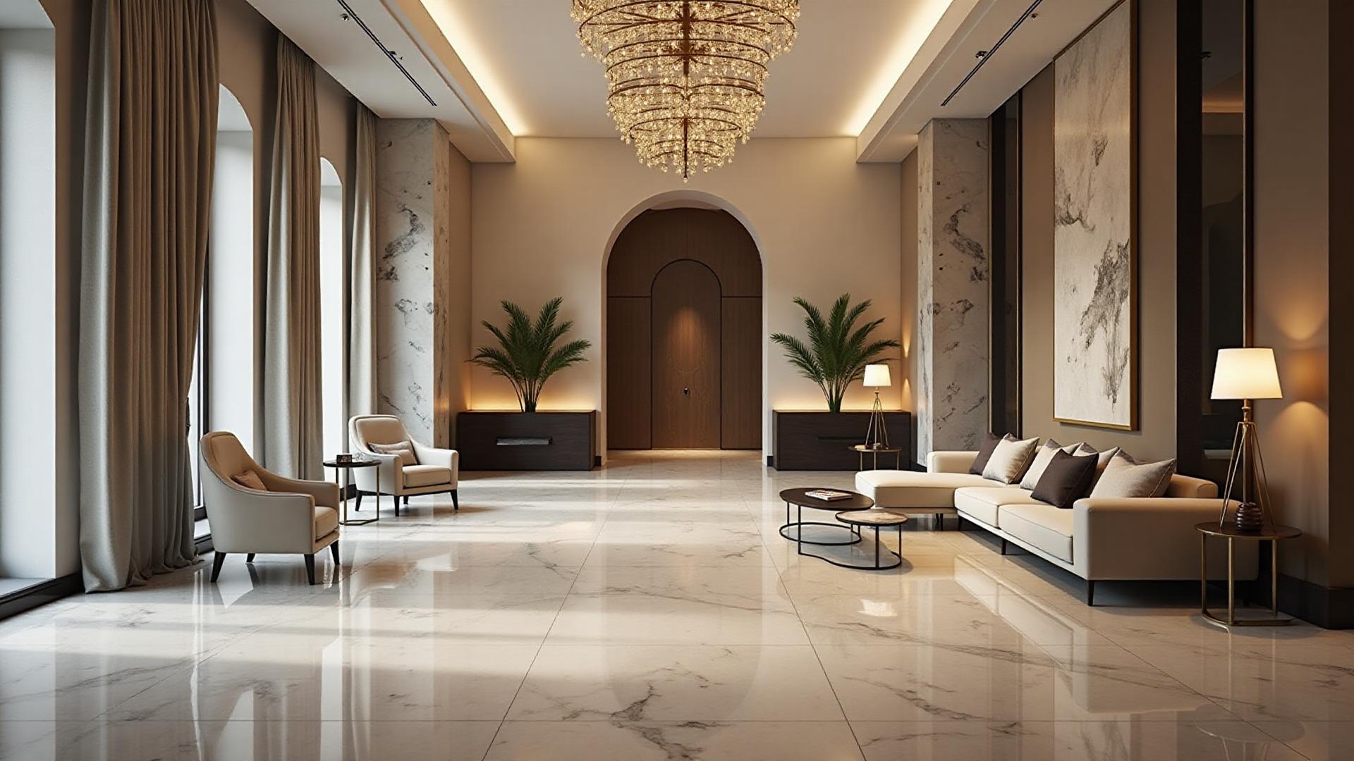 Luxury hotel lobby